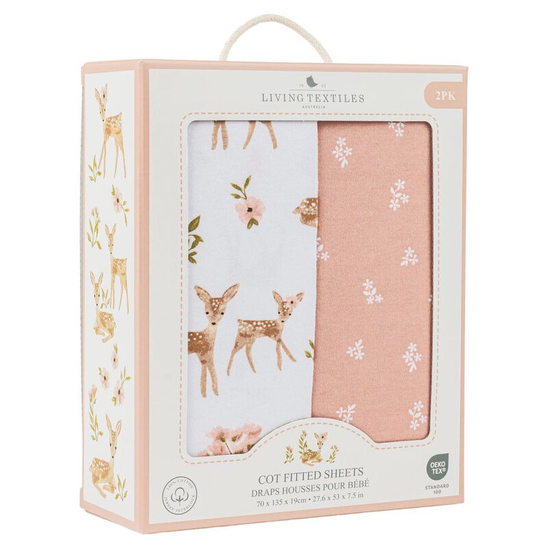 Living Textiles 2-Pack Jersey Cot Fitted Sheet image number 0